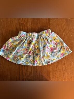 Disney Light Blue Princess Print Floral Skirt